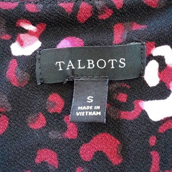 Talbots, Abstract Petal print, long sleeve Midi Dress - Picture 5 of 16